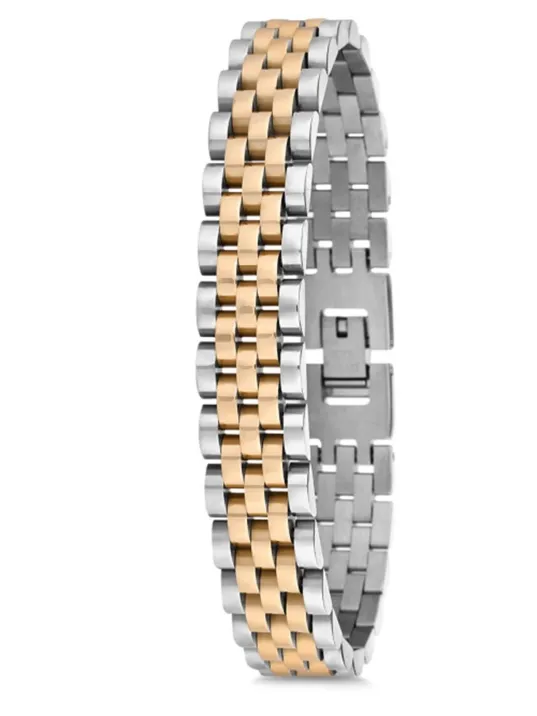 Çelik Bileklik - Sarı Model Lüks Bukle Erkek Çelik Bileklik