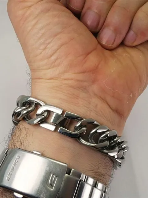 Devasa Kalın Çelik Erkek Bileklik Mükemmel Kalite!!
