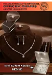 Kadın Gümüş Takı Seti - Feride Baget Taşlı Kolye, Bileklik, Yüzük, Küpe Tam Set