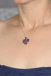 Pembe Zirkon Taş Kapli Gizli Kapaklı Bayan 925 Ayar Gümüş Kolye GKLZRCNKLPL-ALT