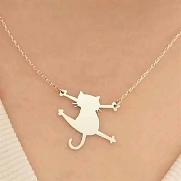 Kadın Kedi Model 925 Ayar Gümüş Kolye (14 Şubat Sevgililer Günü Hediyesi)