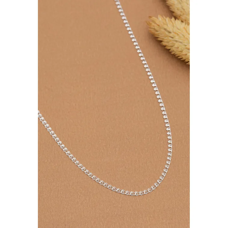 Kadın Gümüş Kolye - 1.5 mm Love Model Gümüş Kolye