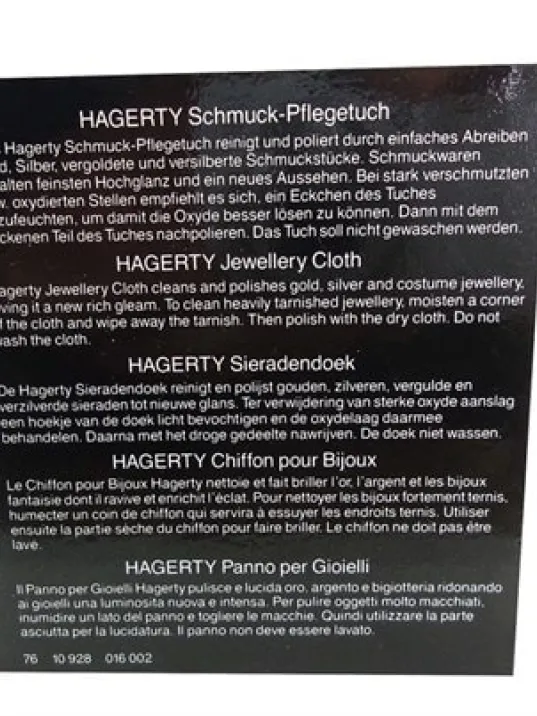 Hagerty Gümüş Altın Parlatma Bezi - Cila İçerir Hagerty Gümüş Altın Parlatma Bezi - Cila İçerir