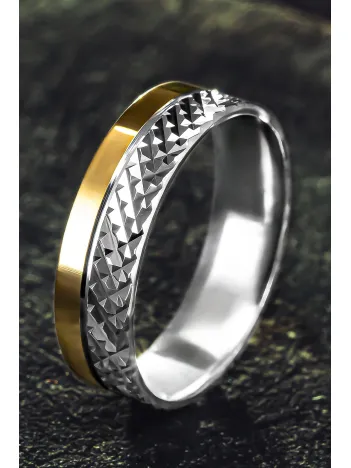 Erkek Gümüş Alyans - Prizmatik Model 925 Ayar Erkek Yüzük Erkek Gümüş Alyans - Prizmatik Model 925 Ayar Erkek Yüzük