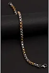 Ottoman 5.5mm Polo Gümüş-Altın  Renk  Erkek Bileklik Künye İnce Model