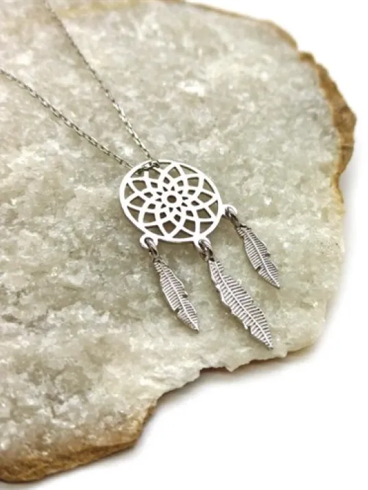 Düş Kapanı Bayan Gümüş Kolye GKLGMSDUSKP