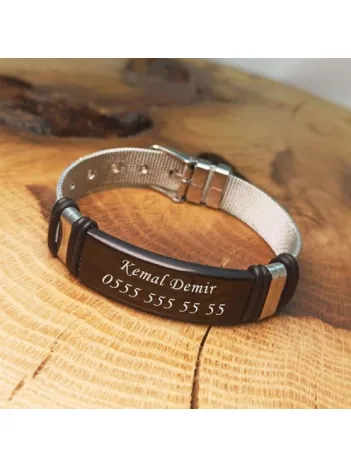 İsim Yazılabilen Hasır Model Çeik Erkek Bileklik CBLGMSHASIR