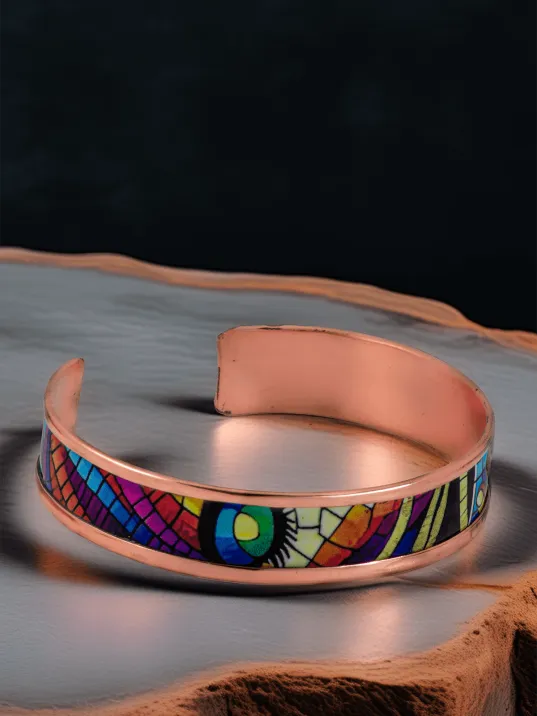 Kadın Bakır Bileklik Yüzük Set - Nadia Model Özel Baskı Metal Kutu Ve Kuvars Taşı Kadın Bakır Bileklik Yüzük Set - Nadia Model Özel Baskı Metal Kutu Ve Kuvars Taşı