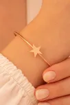 Kadın Gümüş Bileklik - El Yapımı Rose Kaplama Gümüş Yıldız Motifli Kadın Bileklik Kadın Gümüş Bileklik - El Yapımı Rose Kaplama Gümüş Yıldız Motifli Kadın Bileklik