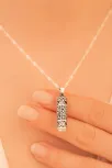 Gümüş Ebced Motifli Muska Cevşen Kolye