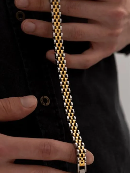 Erkek Çelik Bileklik - Saat Kordonu Model Çelik Bileklik