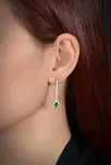 Çağıl Bayan Zümrüt Taşlı Gümüş Su Yolu Set - Kolye, Bileklik, Küpe, Yüzük