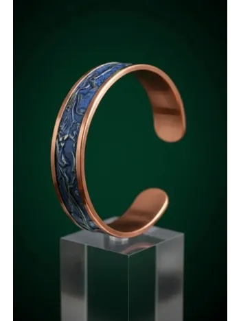 Kadın Bakır Bileklik - Aqua Lavanta Rüyası Model Bakır Kadın Bileklik