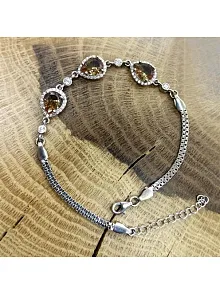 Damla Model Zultanit Taşlı Bayan Gümüş Bileklik GBLGMSDZULT