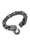 Motifli Kalın Gemi Zinciri Model Çelik Erkek Bileklik CBLMOTZINCR-SYH