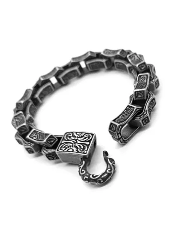 Motifli Kalın Gemi Zinciri Model Çelik Erkek Bileklik CBLMOTZINCR-SYH Motifli Kalın Gemi Zinciri Model Çelik Erkek Bileklik CBLMOTZINCR-SYH