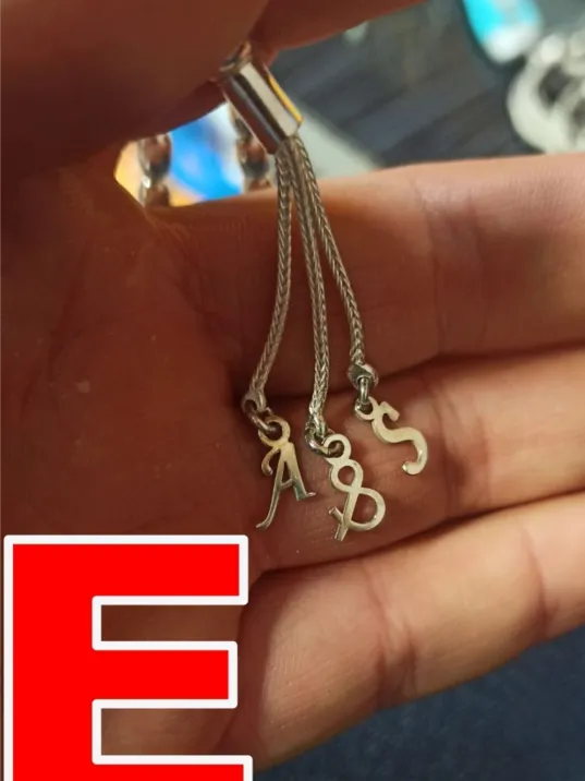 Tespih Püskülü İçin Gümüş Harf ve Şekil