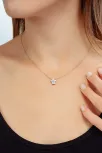 Kadın Gümüş Kolye - Swarovski Taşlı Zirconia Kaplumbağa Motifli Kadın Kolye