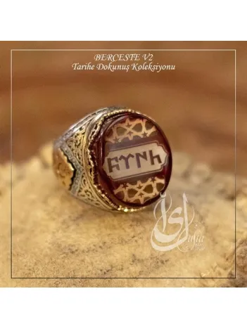 İslam Usta Tasarımı Berceste Model 2 Gümüş Erkek Yüzük