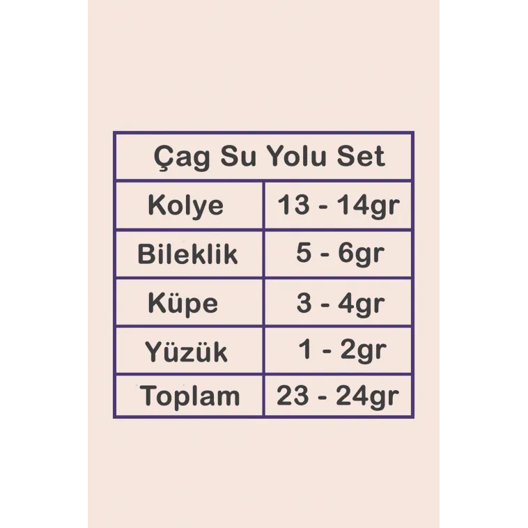 Çağ Bayan Zirkon Taşlı Gümüş Su Yolu Set - Kolye, Bileklik, Küpe, Yüzük Çağ Bayan Zirkon Taşlı Gümüş Su Yolu Set - Kolye, Bileklik, Küpe, Yüzük