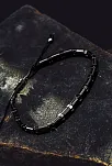 Erkek Kadın Doğal Taş Bileklik - Siyah Hematit Doğal Taşlı Makrome Model 5 Unisex Bileklik