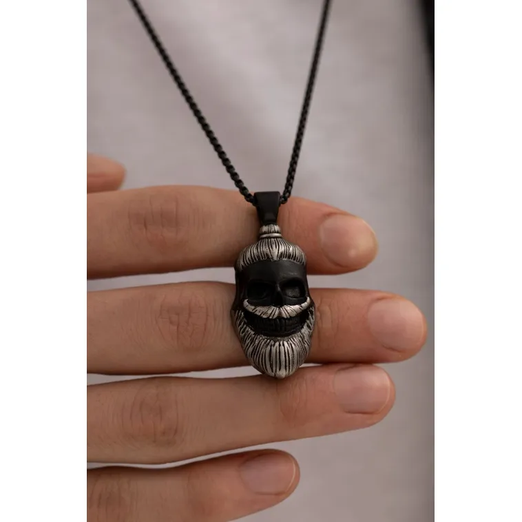 Erkek Kolye - Sakallı Baba Model Çelik Erkek Kolye - 316 L Paslanmaz Çelik Kolye Erkek Kolye - Sakallı Baba Model Çelik Erkek Kolye - 316 L Paslanmaz Çelik Kolye