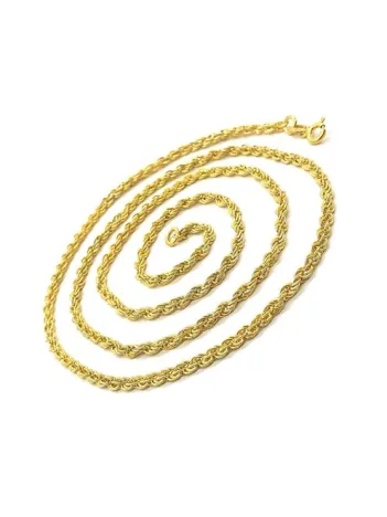 Kadın Gümüş Kolye - Altın Kaplama Burma Halat Gümüş Zincir Kolye