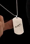 Erkek Kolye-Çelik Atatürk İmzalı Asker Künyesi