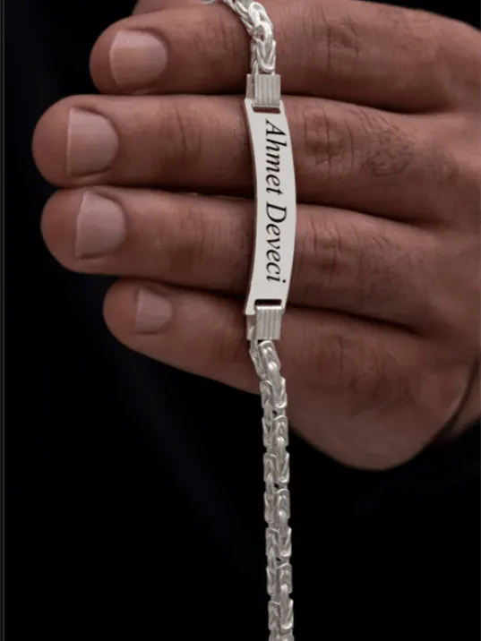 Erkek Bileklik Kalın Künye - Erkek Gümüş Bileklik Künye 925 Ayar Gümüş Erkek Bileklik Kalın Künye - Erkek Gümüş Bileklik Künye 925 Ayar Gümüş