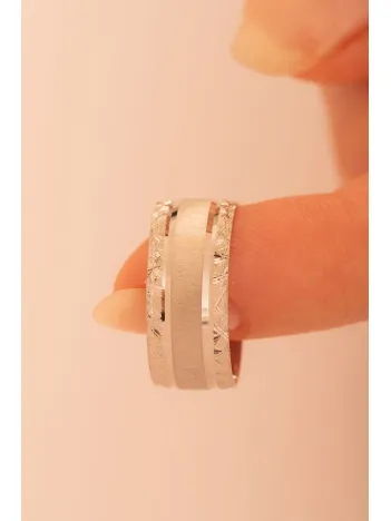 Ares Model Erkek Gümüş Tek Alyans Yüzük Nişan Söz Yüzüğü