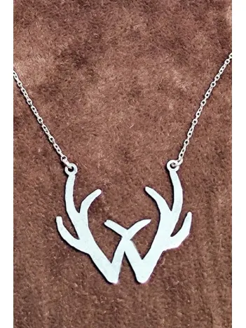 Sweet Tooth Geyik Boynuzu 925 Ayar Gümüş Kolye GKLGYKBOYNZ-GMS