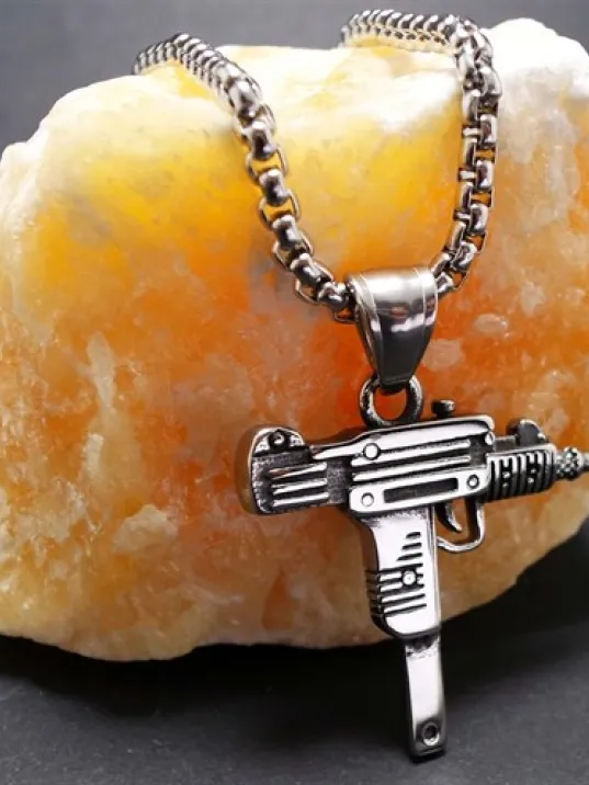 Ottoman Çelik Uzi Erkek Kolye Zincir