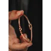 Erkek Gümüş Bileklik - El Yapımı Rose Kaplama Aşk Düğümü Erkek Bileklik Kelepçe Erkek Gümüş Bileklik - El Yapımı Rose Kaplama Aşk Düğümü Erkek Bileklik Kelepçe