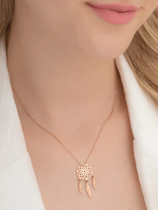 Düş Kapanı Bayan Gümüş Kolye Rose GKLALTDUSKP Düş Kapanı Bayan Gümüş Kolye Rose GKLALTDUSKP