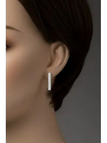 Eftalya Model Gümüş Su Yolu Kadın Küpe