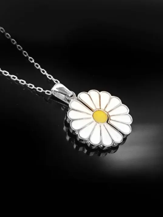 Gizli İsim Yazılabilir 925 Ayar Papatya Çiçek Modeli Bayan Gümüş Kolye GKLPAPATYAI-BYZ Gizli İsim Yazılabilir 925 Ayar Papatya Çiçek Modeli Bayan Gümüş Kolye GKLPAPATYAI-BYZ