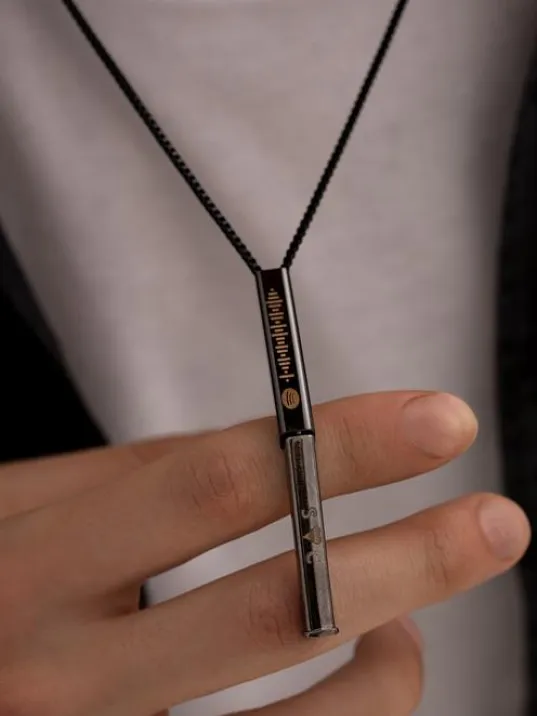 Erkek Çelik Kolye - Açılabilir Spotify Çelik Bar Çelik Kolye