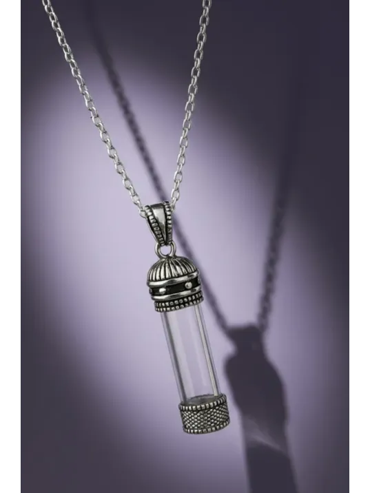 Kadın Gümüş Kolye - Dua Eklenebilir Tılsım Tüp Cevşen Haznesi Kadın Gümüş Kolye - Dua Eklenebilir Tılsım Tüp Cevşen Haznesi