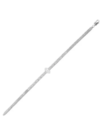 Hera Zirkon Taşlı Su Yolu Bayan Gümüş Bileklik