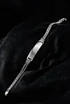 Erkek Gümüş Bileklik - İsim Yazılan 2.8 mm Çift Yuvarlak Kral Zincir Erkek Bileklik