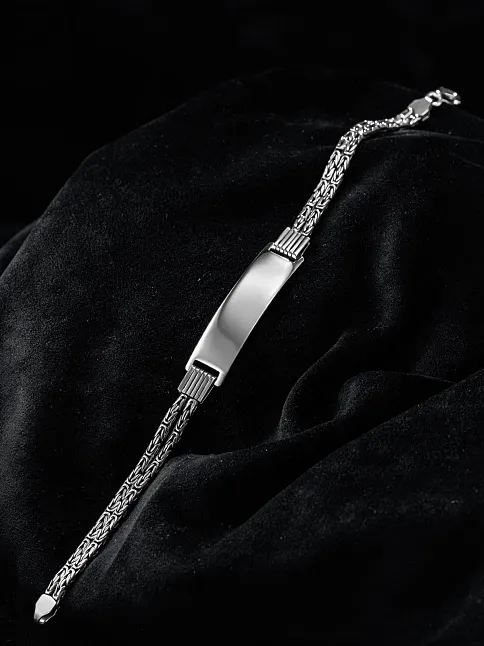 Erkek Gümüş Bileklik - İsim Yazılan 2.8 mm Çift Yuvarlak Kral Zincir Erkek Bileklik