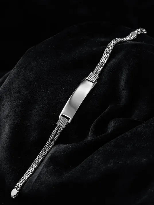 Erkek Gümüş Bileklik - İsim Yazılan 2.8 mm Çift Yuvarlak Kral Zincir Erkek Bileklik Erkek Gümüş Bileklik - İsim Yazılan 2.8 mm Çift Yuvarlak Kral Zincir Erkek Bileklik