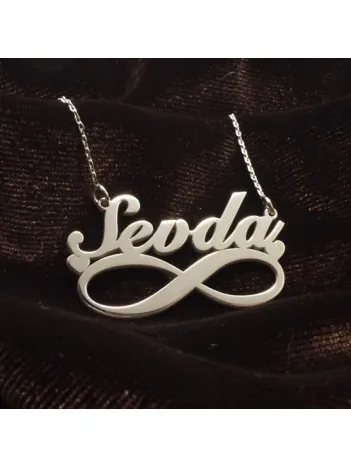 İsimli Bayan Gümüş Kolye Özel Tasarım