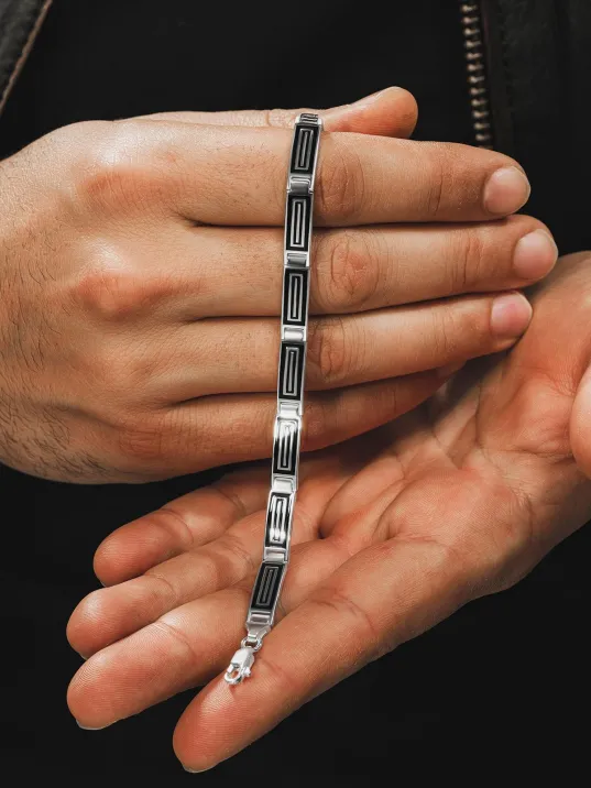 Erkek Gümüş Bileklik -Tasarım Parlak Çizgili Model 925 Ayar Erkek Bileklik Erkek Gümüş Bileklik -Tasarım Parlak Çizgili Model 925 Ayar Erkek Bileklik