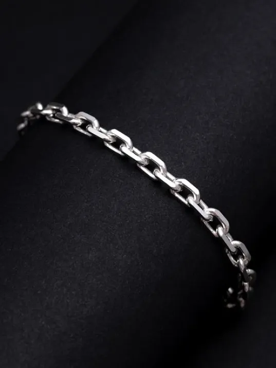 Erkek Gümüş Bileklik - 5mm Forse Model Gümüş Erkek Bileklik Erkek Gümüş Bileklik - 5mm Forse Model Gümüş Erkek Bileklik