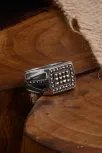 Markazit Taşlı Erkek Gümüş Yüzük