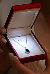 Işıklı Lüks Kırmızı Kolye Kutusu