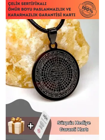 Cennet-ül Esma Bayan Erkek Çelik Deri Kolye