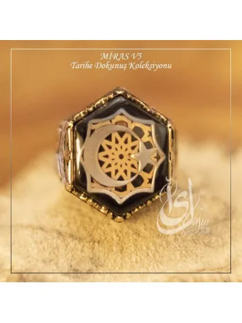 İslam Usta Tasarımı Miras Model 5 Gümüş Erkek Yüzük