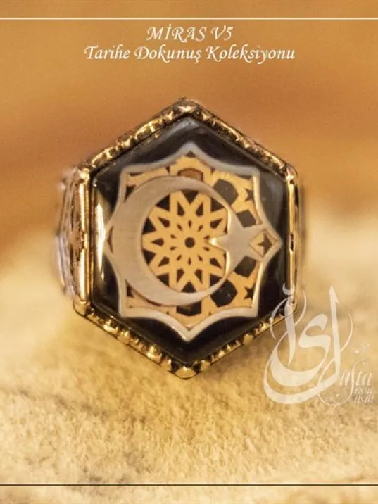 İslam Usta Tasarımı Miras Model 5 Gümüş Erkek Yüzük